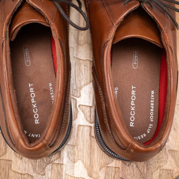 Rockport Essential Details II Brown Cap Toe Oxford V81479 Men's Size 13 - Picture 6 of 7